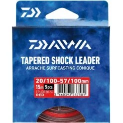 BAS DE LIGNE DAIWA ARRACHE SURF TAPER LEADER - ROUGE - PAR 5
