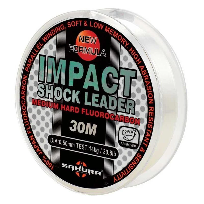 FLUOROCARBONE SAKURA IMPACT SHOCK LEADER NEW FORMULA 3 FLUOROCARBONE SAKURA IMPACT SHOCK LEADER NEW FORMULA