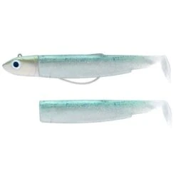 KIT LEURRE SOUPLE ARME FIIISH COMBO BLACK MINNOW 70 + TETE PLOMBEE OFF SHORE