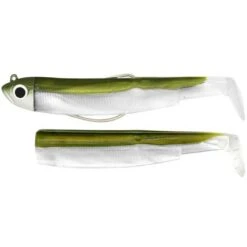 KIT LEURRE SOUPLE ARME FIIISH COMBO BLACK MINNOW 90 + TETE PLOMBEE SHORE