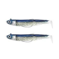 KIT LEURRE SOUPLE ARME FIIISH DOUBLE COMBO BLACK MINNOW 120 + TETE PLOMBEE OFF SHORE