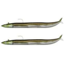 KIT LEURRE SOUPLE ARME FIIISH DOUBLE COMBO CRAZY SAND EEL 100 + TETE PLOMBEE OFF SHORE