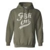 SWEAT HOMME CYRIL CHAUQUET FISH ON VINTAGE - KAKI