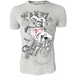 TEE SHIRT MANCHES COURTES HOMME HOT SPOT DESIGN BIG GAME-DRAW IN THE DECK - GRIS