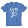 TEE SHIRT MANCHES COURTES JUNIOR CYRIL CHAUQUET FISH ON VINTAGE - BLEU