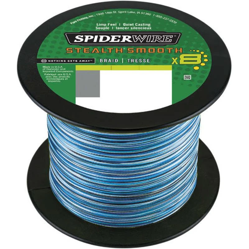 TRESSE SPIDERWIRE STEALTH SMOOTH 8 BLUE CAMO - 2000M 3 TRESSE SPIDERWIRE STEALTH SMOOTH 8 BLUE CAMO - 2000M